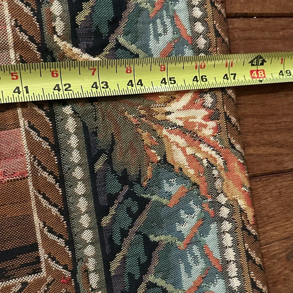 Vintage Floral Tapestry Wall Hanging in Black and Multicolor